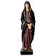 Statua resina Madonna Addolorata vesti nere 32 cm dipinta s1