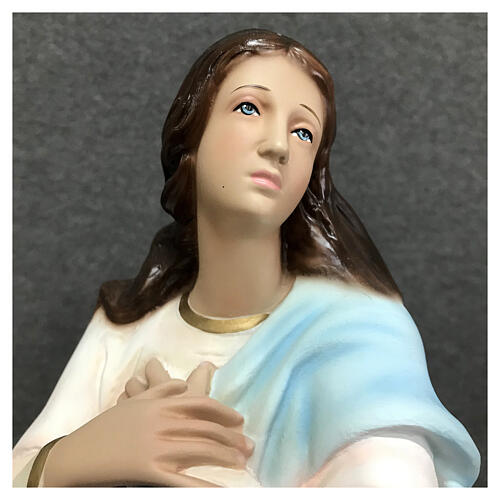 Estatua Virgen María del Murillo ángeles 50 cm resina pintada 2