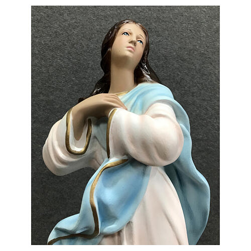 Estatua Virgen María del Murillo ángeles 50 cm resina pintada 4