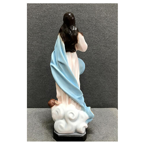 Statua Madonna Assunta del Murillo angeli 50 cm resina dipinta 7