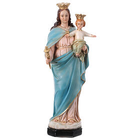 Statua Madonna Ausiliatrice corona 45 cm resina dipinta