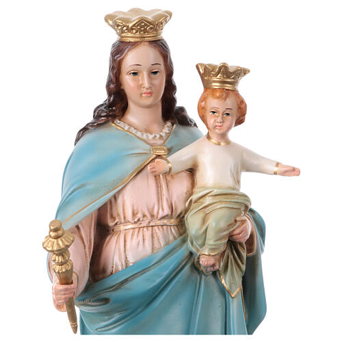 Statua Madonna Ausiliatrice corona 45 cm resina dipinta 2