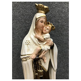 Estatua Virgen del Carmen 25 cm resina pintada