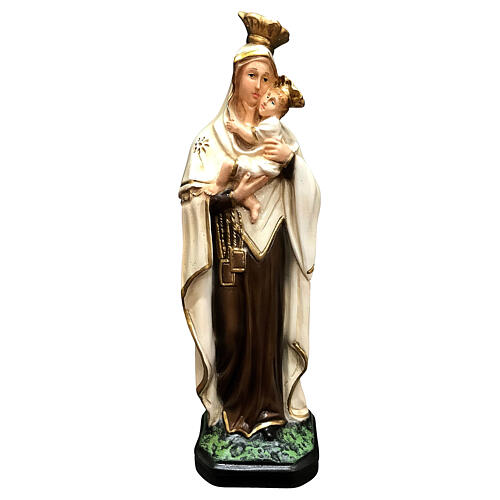 Estatua Virgen del Carmen 25 cm resina pintada 1