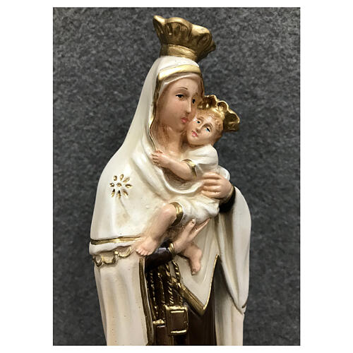 Estatua Virgen del Carmen 25 cm resina pintada 2