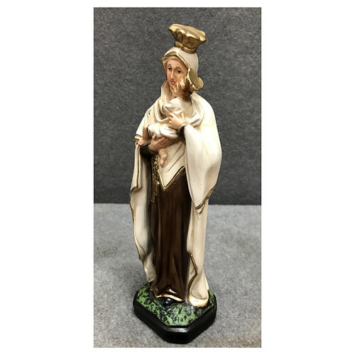 Estatua Virgen del Carmen 25 cm resina pintada 3