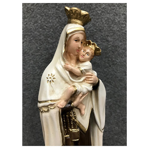 Statue Notre-Dame du Mont-Carmel 25 cm résine peinte 2