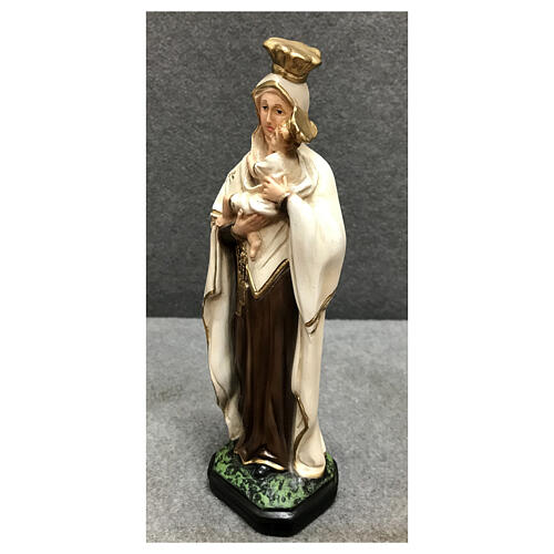 Statua Madonna del Carmine 25 cm resina dipinta 3