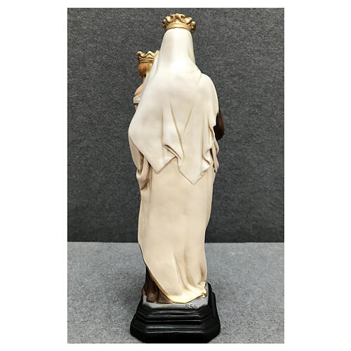 Statua Madonna del Carmine scapolare 34 cm resina dipinta 6