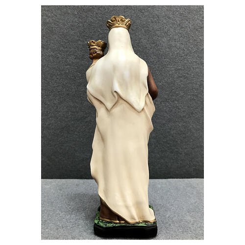 Statue of Our Lady of Mount Carmel golden scapular painted resin 40 cm 6