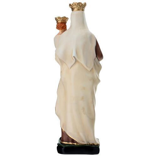 Statue of Our Lady of Mount Carmel golden scapular painted resin 40 cm 4