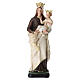 Statue of Our Lady of Mount Carmel golden scapular painted resin 40 cm s1
