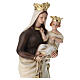 Statue of Our Lady of Mount Carmel golden scapular painted resin 40 cm s6