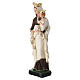Statue Notre-Dame du Mont-Carmel scapulaire doré 40 cm résine peinte s3