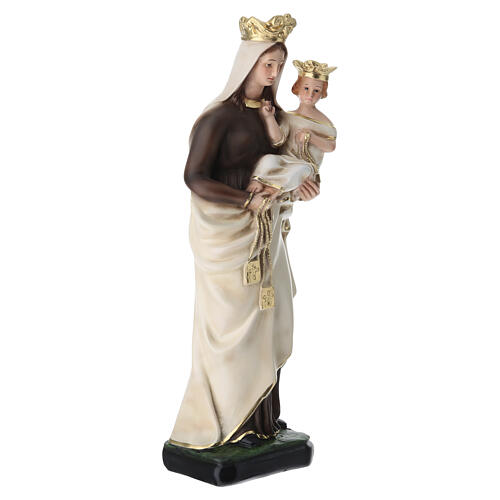 Lady of Mount Carmel statue golden scapular 40 cm painted resin 4
