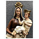 Lady of Mount Carmel statue golden scapular 40 cm painted resin s4