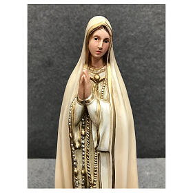 Estatua Virgen de Fátima 30 cm resina pintada