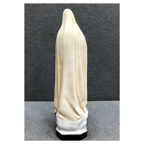 Statua Madonna di Fatima dettagli dorati 40 cm resina dipinta 6