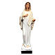 Estatua Virgen Medjugorje pintada vestidos blancos 30 cm resina s1