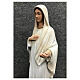 Estatua Virgen Medjugorje pintada vestidos blancos 30 cm resina s6