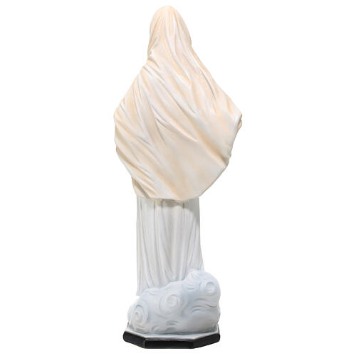 Statue of Our Lady of Medjugorje clouds base 40 cm painted resin 6