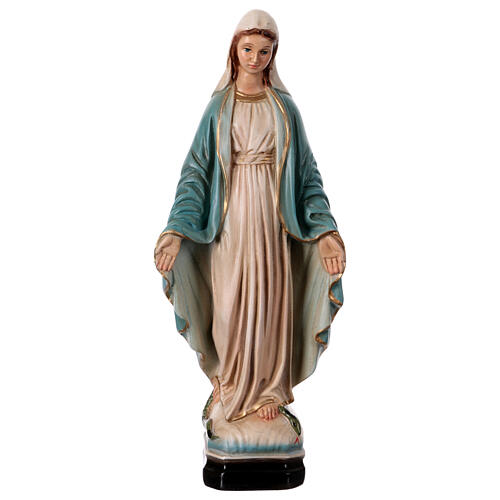 Bouteille à eau bénite statue Vierge Marie transparente - 20 cm