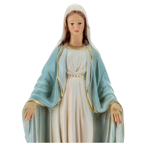Estatua Virgen Milagrosa serpiente 25 cm resina pintada 2