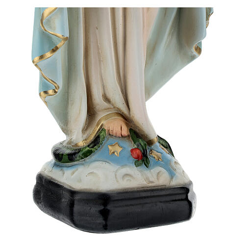 Estatua Virgen Milagrosa serpiente 25 cm resina pintada 5