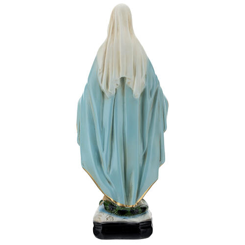 Estatua Virgen Milagrosa serpiente 25 cm resina pintada 6