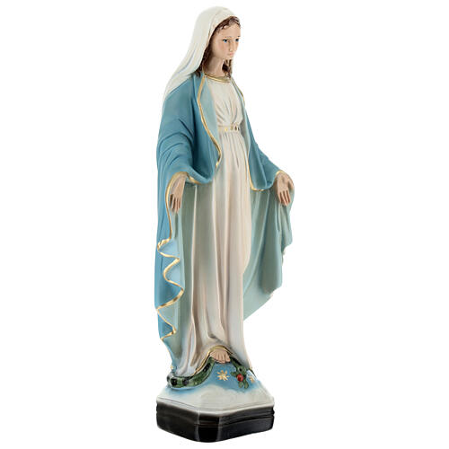 Statue Vierge Miraculeuse étoiles dorés 30 cm résine peinte 3