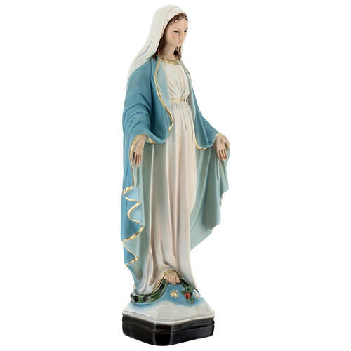 Statua Madonna Miracolosa stelle dorate 30 cm resina dipinta 3