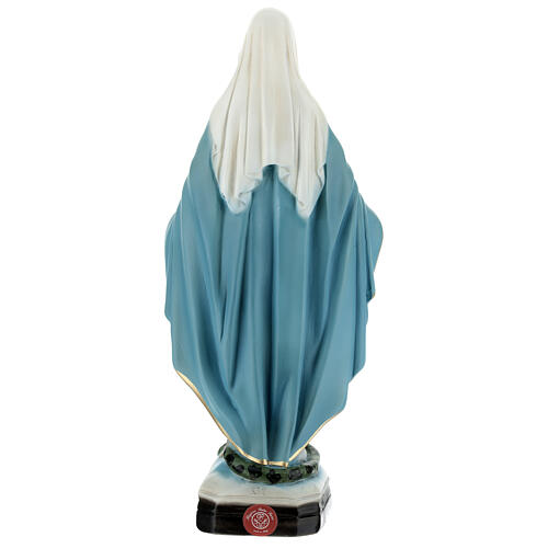 Statua Madonna Miracolosa stelle dorate 30 cm resina dipinta 4