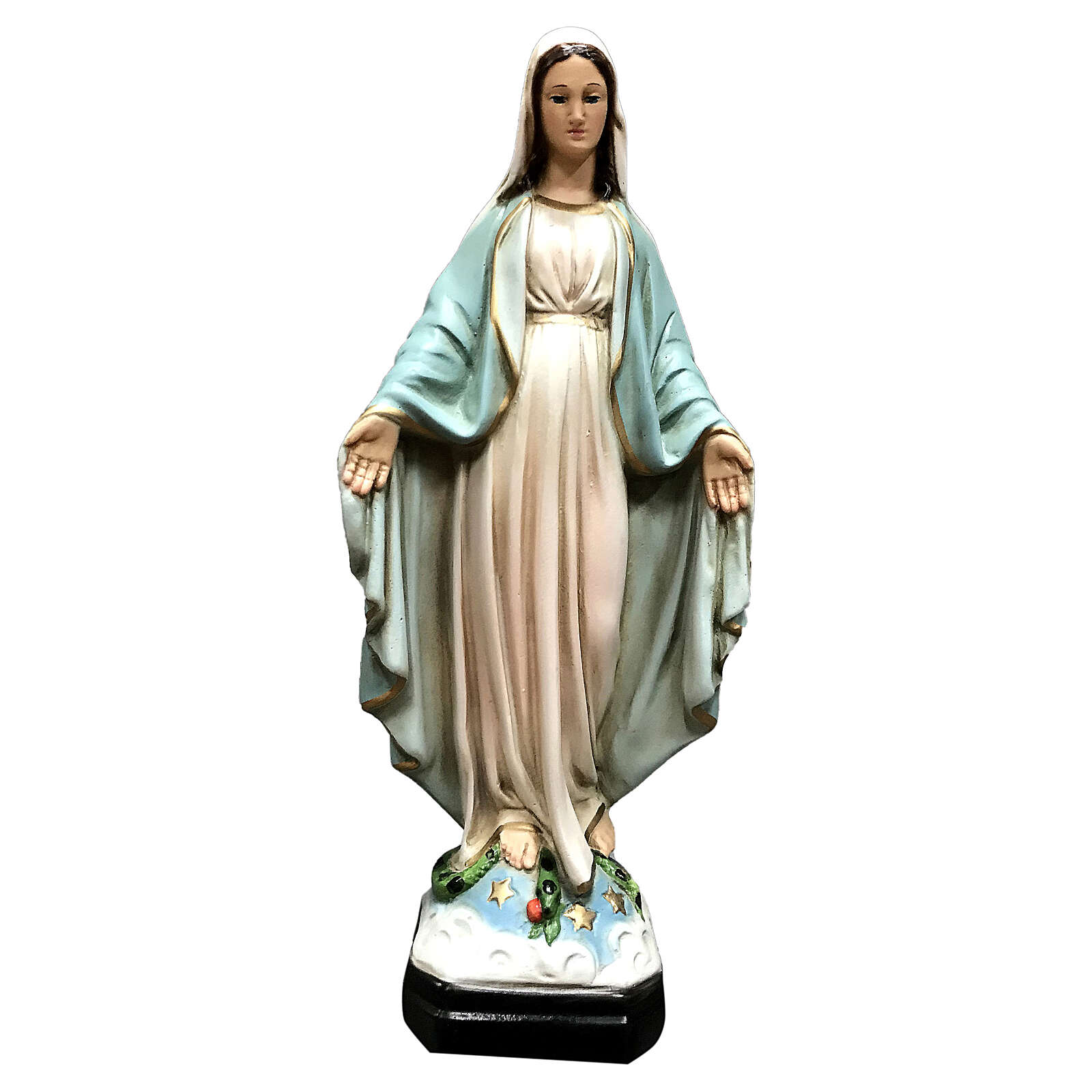 Blessed Mary statue golden stars 30 cm painted resin | online sales on ...