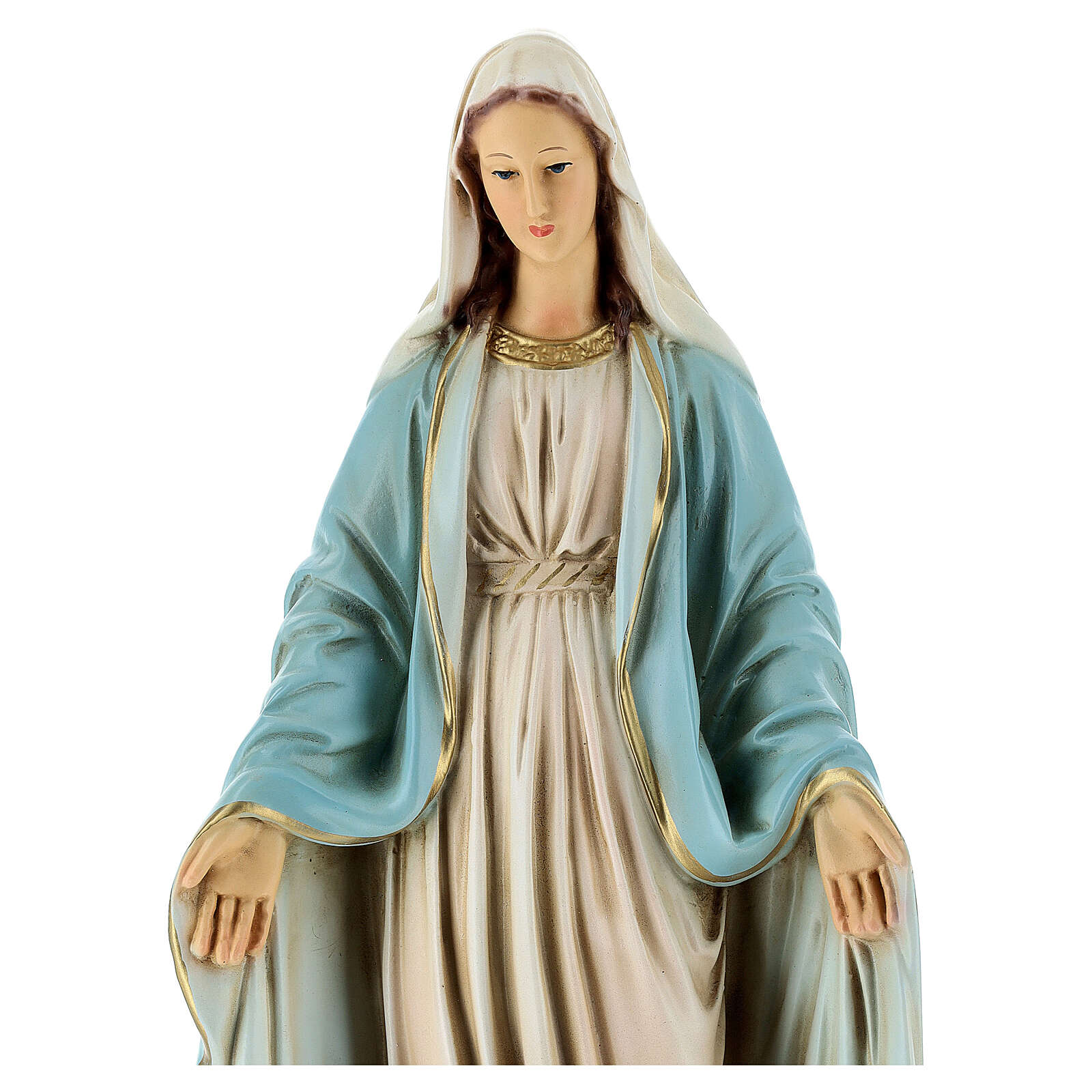 Blessed Mary statue blue mantle 35 cm in painted resin | online sales ...