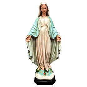 Estatua Virgen Milagrosa aplasta serpiente 40 cm resina pintada