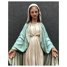 Estatua Virgen Milagrosa aplasta serpiente 40 cm resina pintada