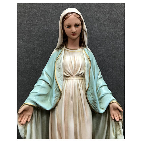 Estatua Virgen Milagrosa aplasta serpiente 40 cm resina pintada 2