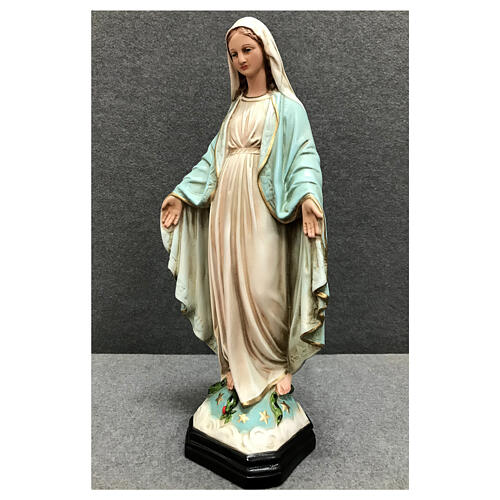 Estatua Virgen Milagrosa aplasta serpiente 40 cm resina pintada 3