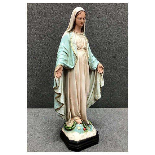Estatua Virgen Milagrosa aplasta serpiente 40 cm resina pintada 4