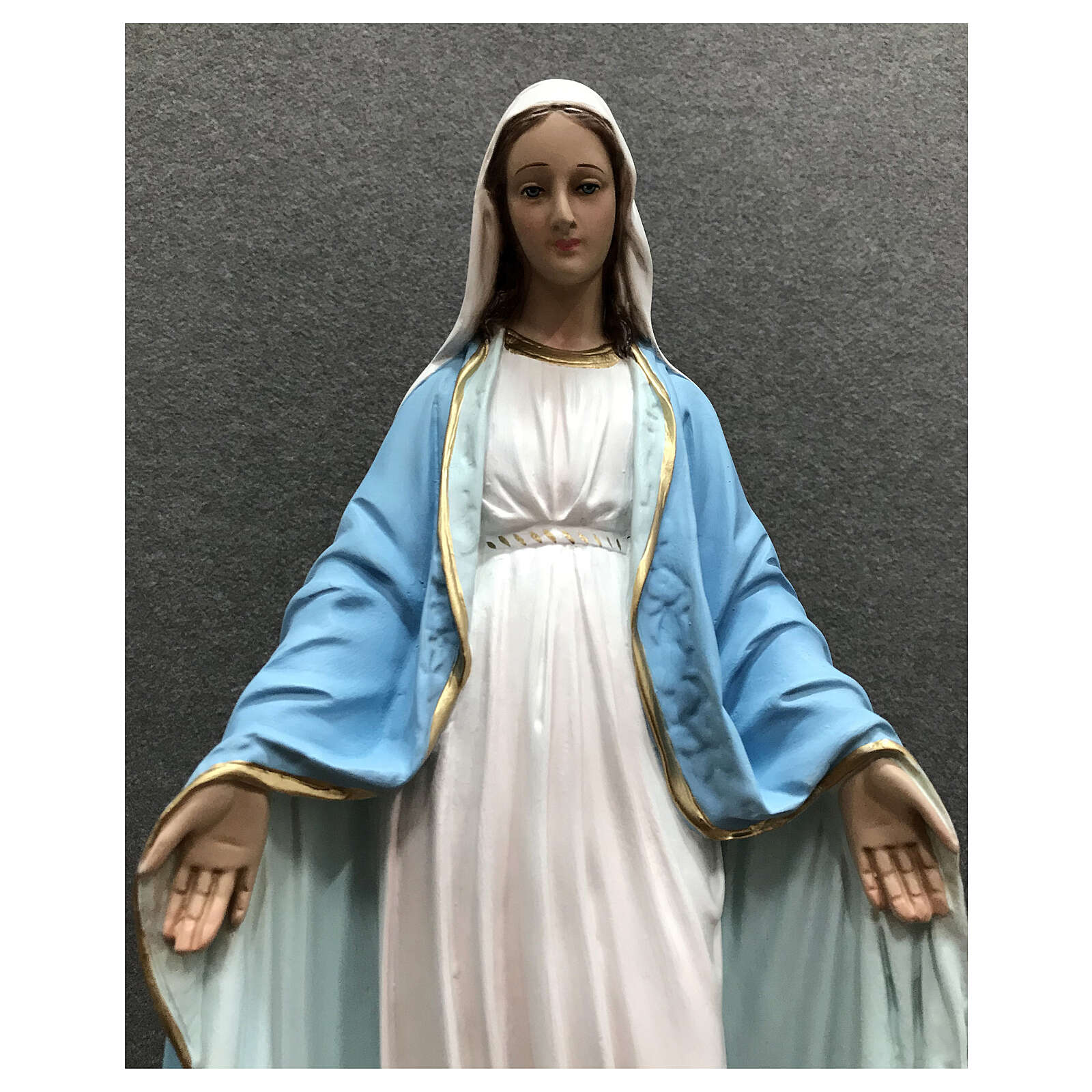 Statue of Blessed Mary blue mantle in painted resin 50 cm online