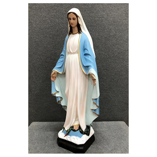 Statue of Our Lady of Miracles white clothes 60 cm painted resin 3