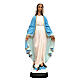 Imagem Nossa Senhora da Medalha Milagrosa manto azul claro detalhes dourados resina pintada altura 60 cm s1