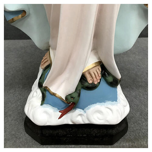 Miraculous Mary statue white robes 60 cm in painted resin 7