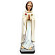 Estatua Virgen Rosa Mística detalles oro 38 cm resina pintada s1