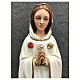 Statue Notre-Dame Rose Mystique détails or 38 cm résine peinte s2