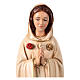 Statua Madonna Rosa Mistica dettagli oro 38 cm resina dipinta s2