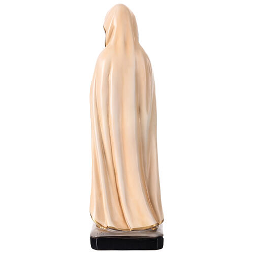 Figura Madonna Róża Mistyczna szczegóły złote 38 cm żywica malowana 5