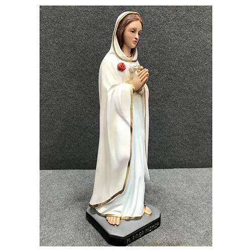 Our Lady Rosa Mystica statue 38 cm gold decor painted resin 5