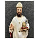 Statue of St. Ambrose episcopal symbols 30 cm painted resin s2