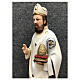 Statue of St. Ambrose episcopal symbols 30 cm painted resin s6